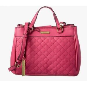 Trina Turk Pink Crossbody Bag for Women Fuchsia Pink Quilted Satchel handbag